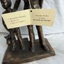 Signed Jeanne Rynhart Bronze Statue - Male Garda and Boy With Tag Image 2