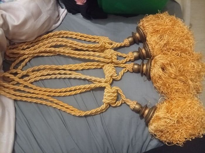 Curtain tie backs two sets