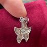 Vintage Sterling silver larimar star pendant Image 3