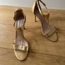 Fitzpatrick's gold stilettos high heels 4" size 38 Image 2