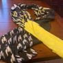 SAMOON scarf in black with yellow and white Image 5