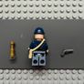 lego Lone Ranger tlr020 Cavalry Soldier minifigure- Brown Eyebrows, Stubble Image 2