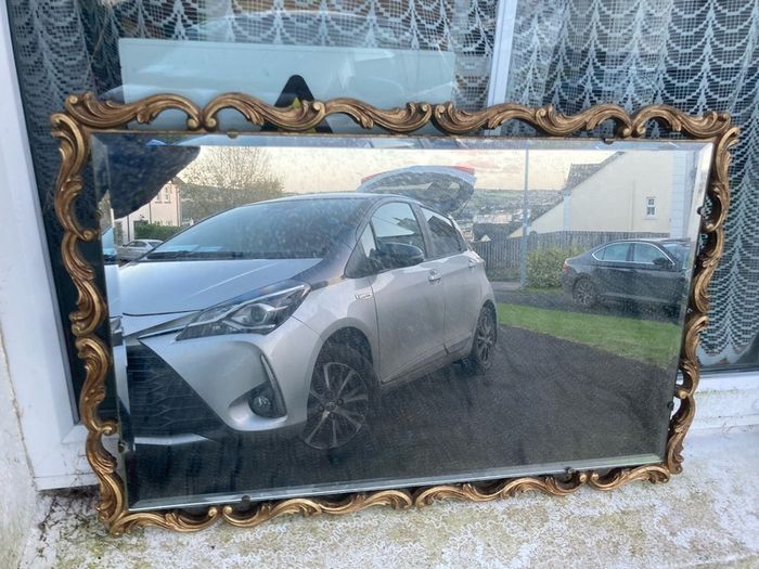 Vintage gold mirror free postage