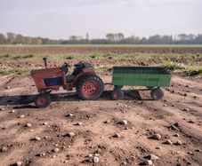 Vintage 1960s Ertl Tractor And Trailer Model 60s