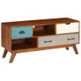 TV Cabinet with 3 Drawers 110x35x50 cm Solid Acacia Wood Image 6
