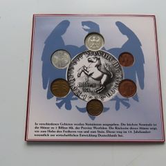 Weimar Republic original antique coins set incl Silver Mark