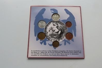 Weimar Republic original antique coins set incl Silver Mark