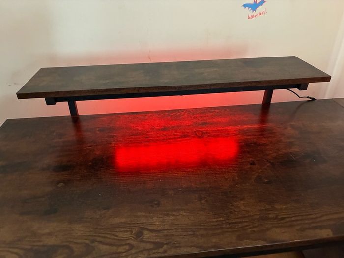 Wood with metal frame large desk