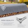 440G/M Pvc Heavy Duty Tarpaulin 4m / 6m, Waterproof Heavy Duty Tarp Sheet Cover Waterproof, Weatherproof, Frost-Resistant, Uv Protection, Multipurpose, Reinforced Eyelets, Gray (4 x 6m) Image 3