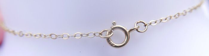 Vintage Solid 9K Gold 375 Pendant Necklace length 18" - 4,07g