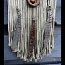 Sacred Antler Dream Catcher Portal with Pheasant Feathers, Olive Wood Spiral and Fig Tree Beads Image 4