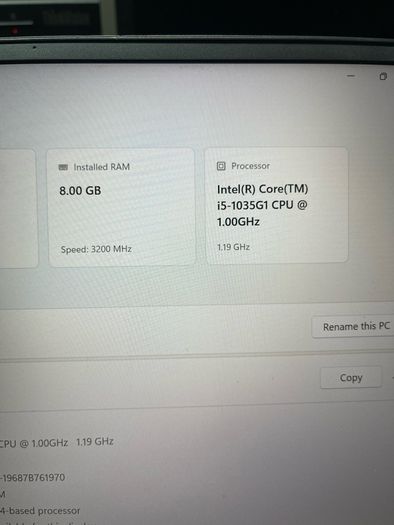 Dell i5 pro 10th gen 8gb 256 win 11 pro
