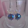 Butterfly earrings,Blue earrings.Handmade jewellery,Gift.New Image 5