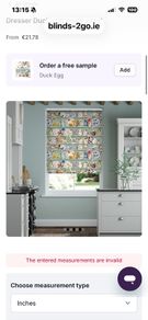 Duck Egg Dresser Roller Blind