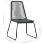Outdoor Chairs 2 pcs Poly Rattan Black Image 4