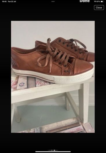 trainers  Carl scarpa tan leather trainers size 40