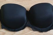 As New - Size 34C - A Black Strapless Bra - Lace Trim - #
