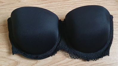 As New - Size 34C - A Black Strapless Bra - Lace Trim - #