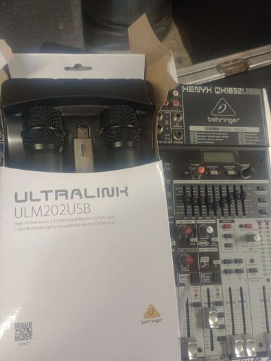 Behringer mixing desk and radio mics