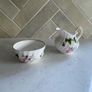 Vintage Allyn Nelson Creamer Jug & Sugar Bowl Set Fine Bone China Image 2