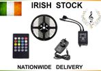 5M SMD 3528 RGB 300 LED Strip Waterproof + Power supply + Music Controller