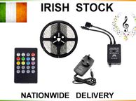 main image for ad 5M SMD 3528 RGB 300 LED Strip Waterproof + Power supply + Music Controller