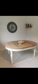Hampstead Two Tone Dining Table Oak. Extendable