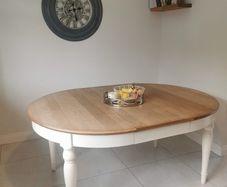 Hampstead Two Tone Dining Table Oak. Extendable