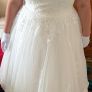 Lace Vintage Tea Length Wedding Dress. Size 18 Image 2