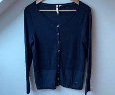 White Stuff Navy Wool Cardigan