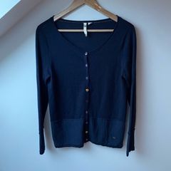 White Stuff Navy Wool Cardigan