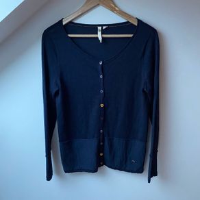 White Stuff Navy Wool Cardigan