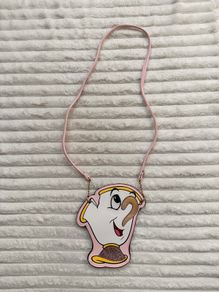 Disney Chip Beauty & The Beast Shoulder Bag With Strap Kids Cross Body Bag Girls Purse Primark Used Please see Photos