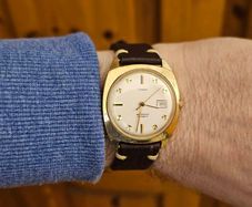 Vintage Automatic Timex Watch Gold Plated 1970s