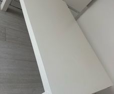 ikea Desk IKEA Desk with shelf unit, height adjustable white, 96x58 cm in a good condition