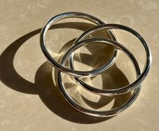 Sterling Silver Triple Russian Bangles