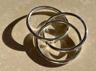 Sterling Silver Triple Russian Bangles