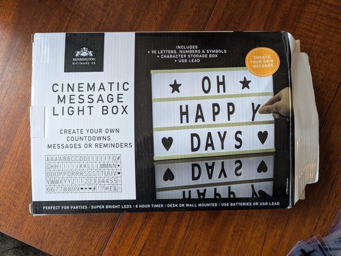 Message light box