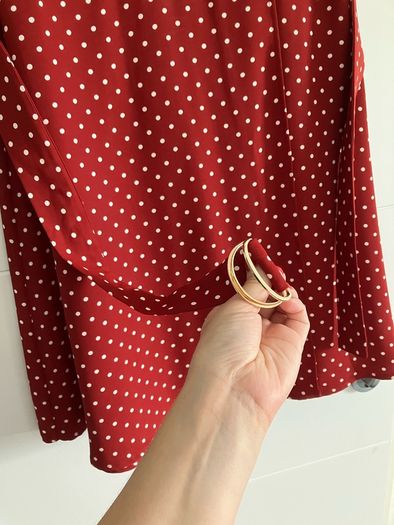 Karen Millen red polka dot dress