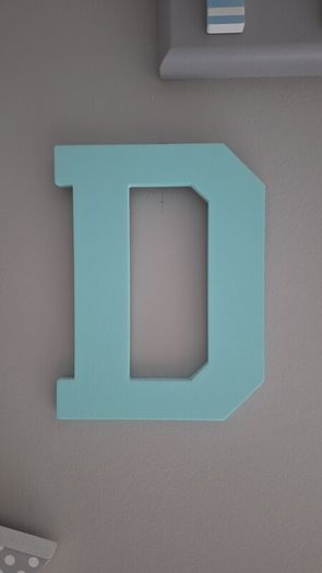 Alphabet wooden wall art.
