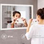 LED Bathroom Mirror 60x80 Defogger Speakers Music Image 8