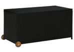 Garden Storage Box Black 120x65x61 cm Poly Rattan
