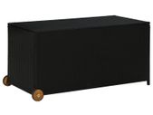 Garden Storage Box Black 120x65x61 cm Poly Rattan