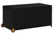 Garden Storage Box Black 120x65x61 cm Poly Rattan