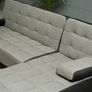 DARK GREY fabric Sofa Bed with Chaise and Cushions Image 6