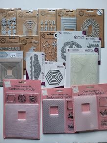 Collection of 20 sets of cutting dies and embossing folders