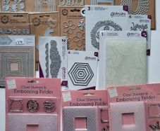 Collection of 20 sets of cutting dies and embossing folders