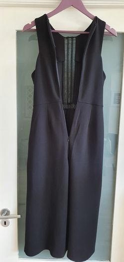 NEW LOOK black cropped leg jumpsuit Sz 10
