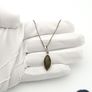 Vintage 925 Sterling Silver & Natural Dark Green Amber Necklace Image 8
