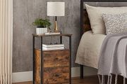 SET OF TWO Bedside Table with 2 Drawers brown FREE DELIVERY
